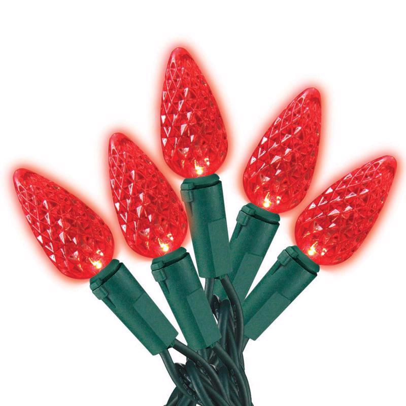 Celebrations Gold LED Faceted C6 Christmas Lights - 33' (100 Lights)