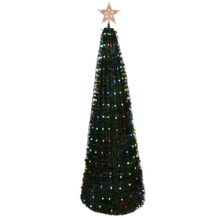Celebrations RGB LED Pop-Up Christmas Tree - 5' (244 Lights)