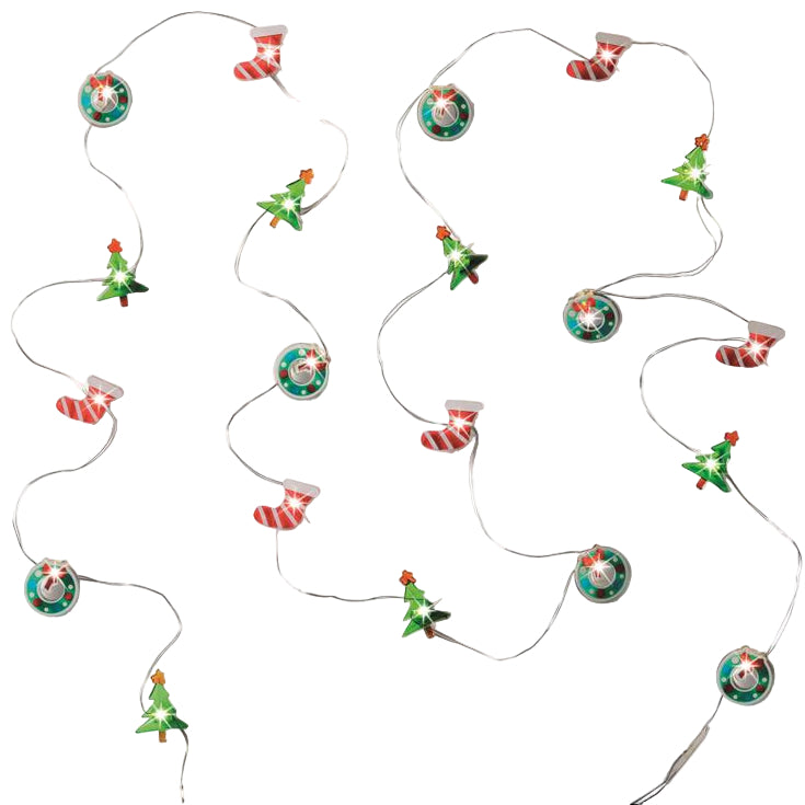 Celebrations LED Battery-Operated Charm Christmas Lights - 6.2' (20 Lights)