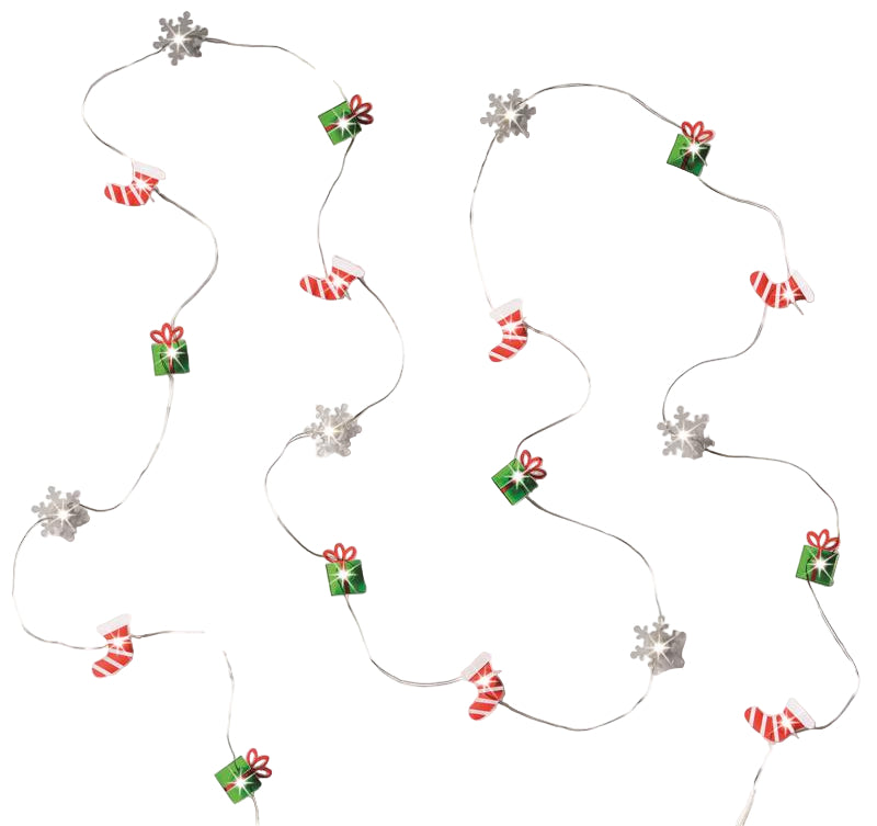 Celebrations LED Battery-Operated Charm Christmas Lights - 6.2' (20 Lights)