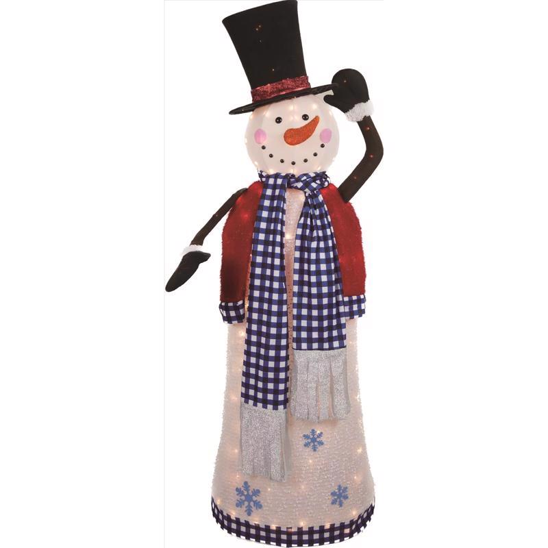 Celebrations 61" Light-Up Tinsel Snowman