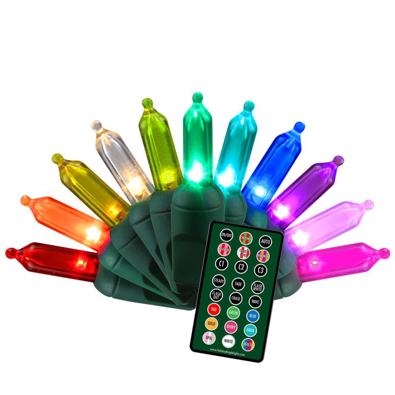 Celebrations Color Select LED T5 Mini Christmas Lights - 24.5' (50 Lights)