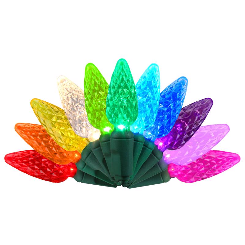 Celebrations Color Select LED C6 Christmas Lights - 25' (50 Lights)