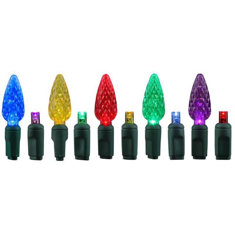 Celebrations Platinum LED C6 Duet Christmas Lights - 24.5' (50 Lights)