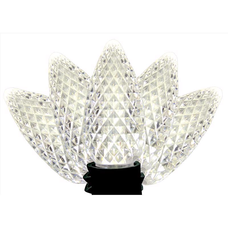 Celebrations Platinum LED C9 Faceted Christmas Lights - 24' (25 Lights)