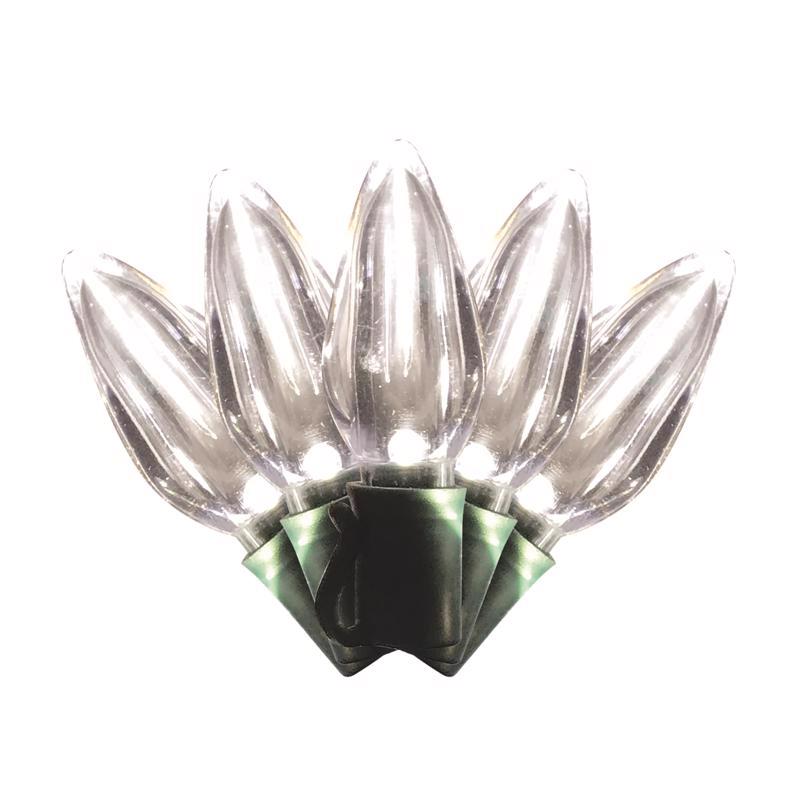 Celebrations Platinum LED C9 Ceramic Christmas Lights - 24' (25 Lights)