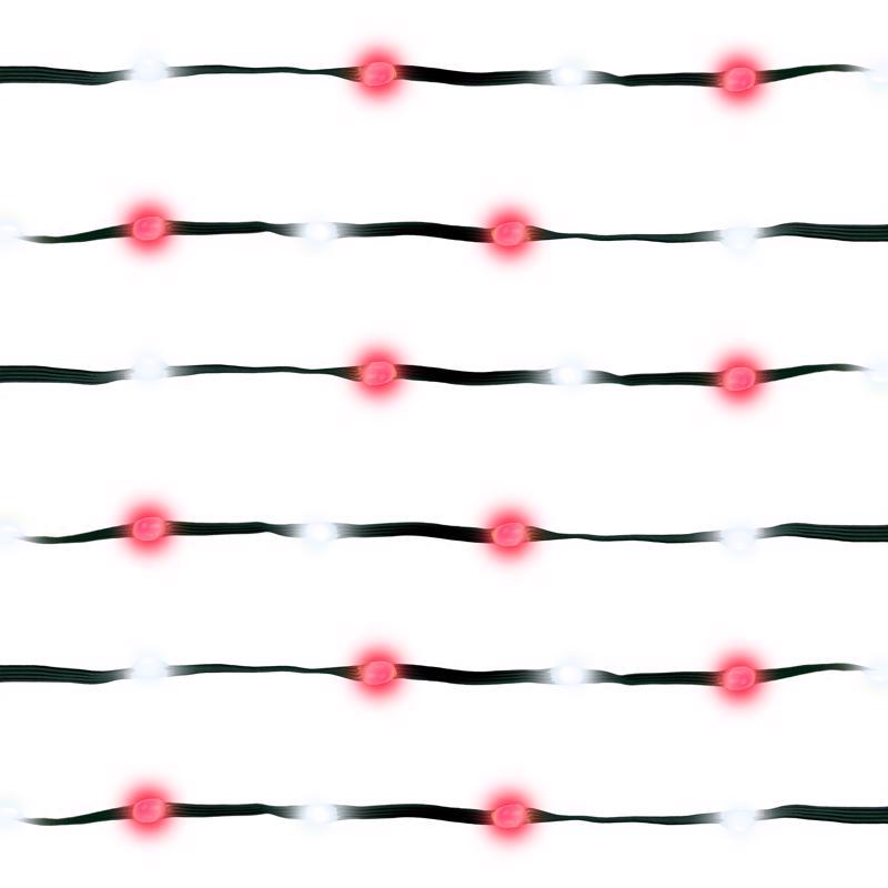 Celebrations Platinum LED Big Seed Ribbon Christmas Lights - 33' (200 Lights)