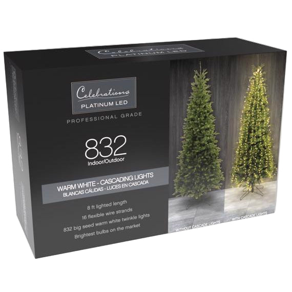 Celebrations Platinum LED Cascading Christmas Tree Lights