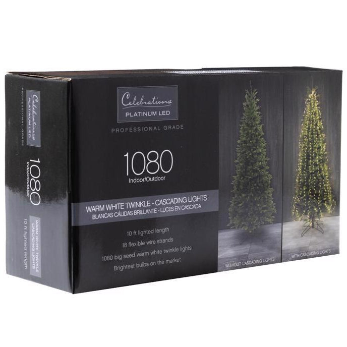 Celebrations Platinum LED Cascading Christmas Tree Lights