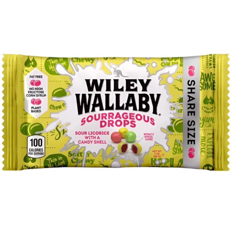 candy fishing pole with licorice Wiley Wallaby Sourrageous Licorice Bites