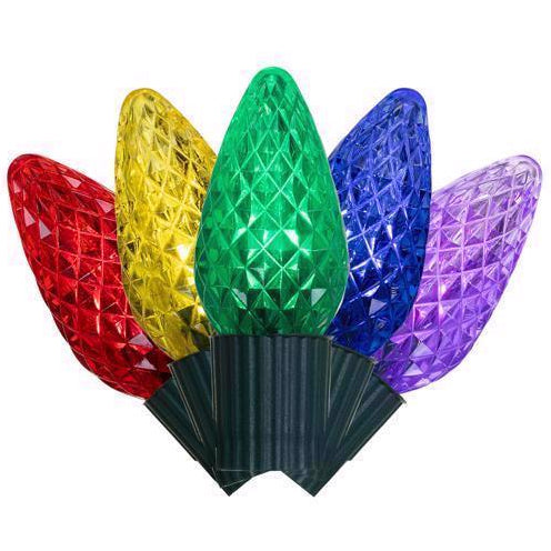 Celebrations Classic LED Faceted C9 Christmas Lights - 16' (25 Lights)