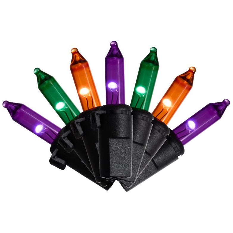 Celebrations Classic LED T5 Mini Halloween Lights - 24.75' & 74.5' (100 & 300 Lights)
