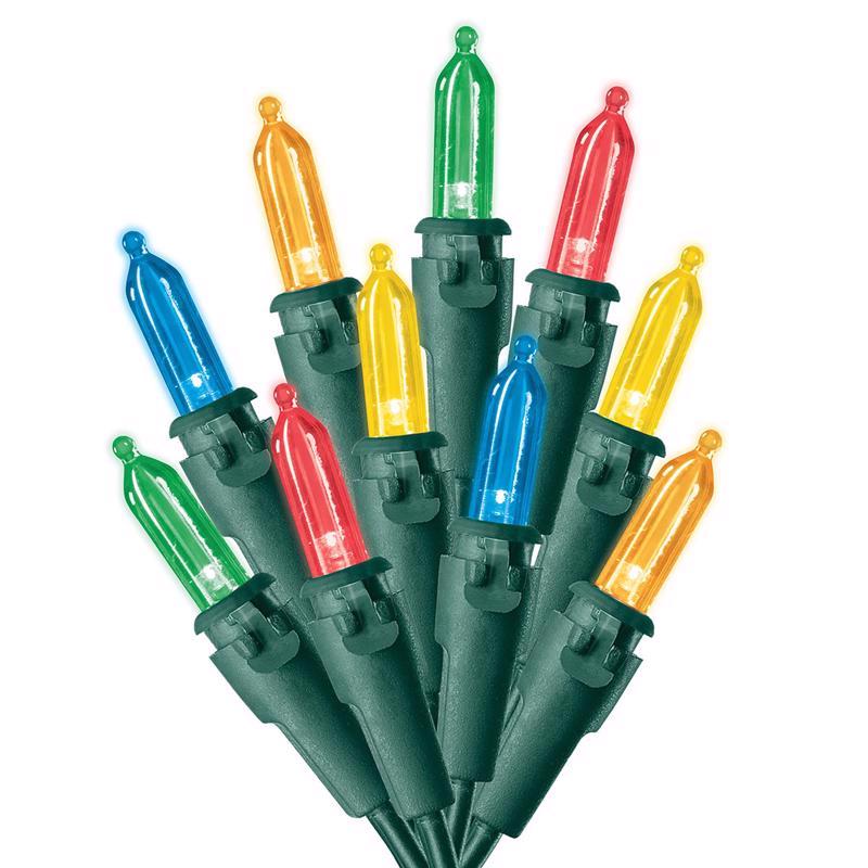 Celebrations LED Mini Christmas Lights - 12' (50 Lights)