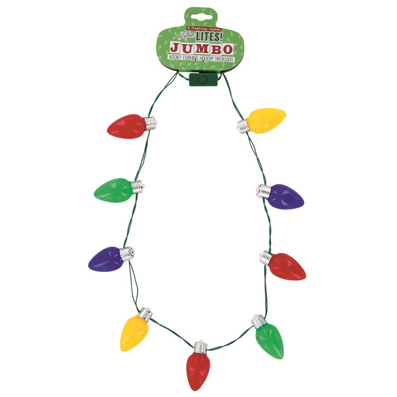 Lotsa Lights! Jumbo Flashing Christmas Light Necklace