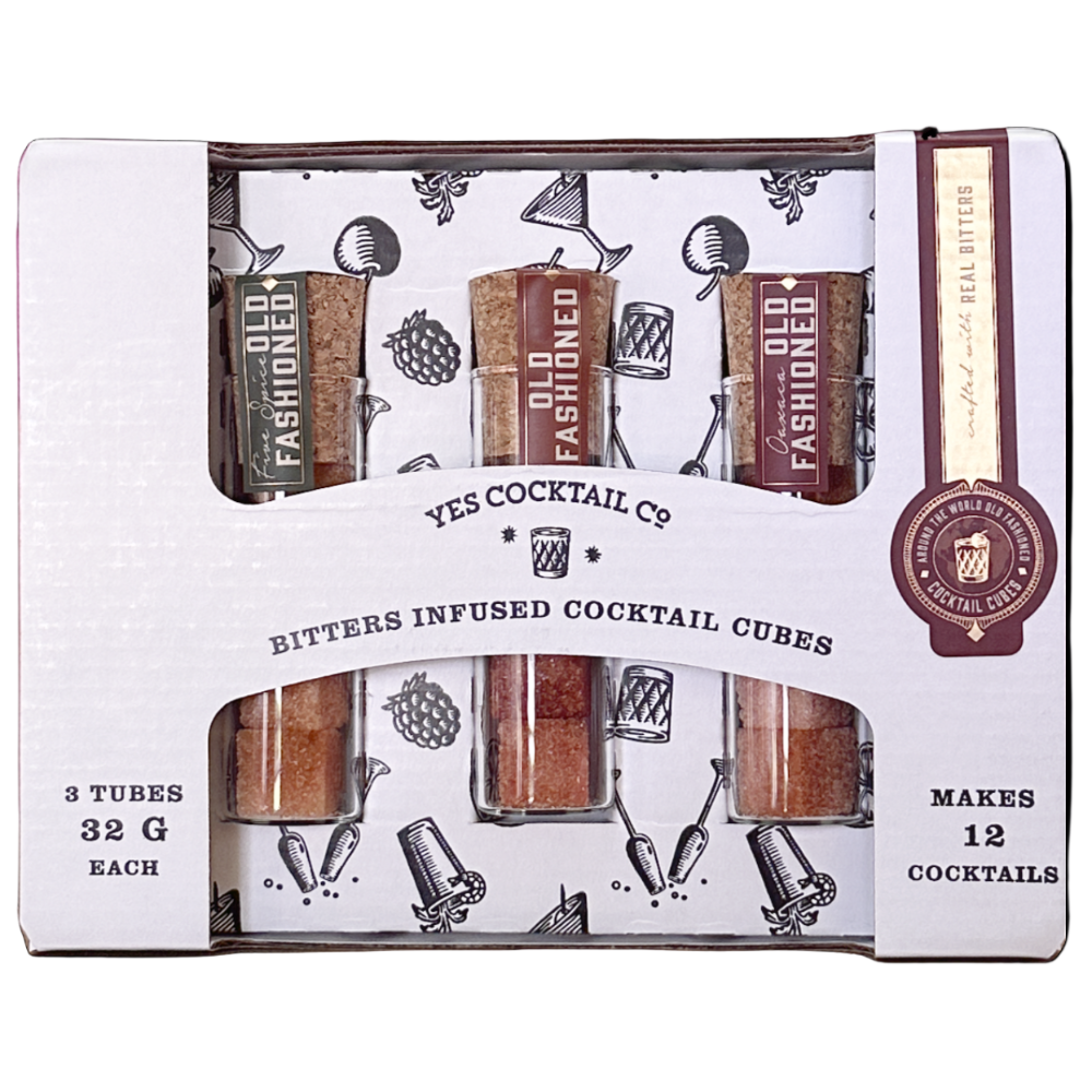 Yes Cocktail Co. Old Fashioned Bitters-Infused Sugar Cube Set - 12 pc.