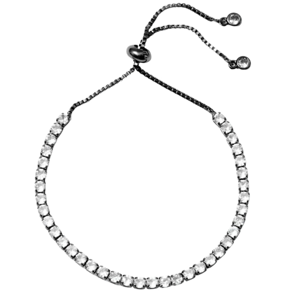 Splendid Iris Rhinestone Pulley Tennis Bracelet