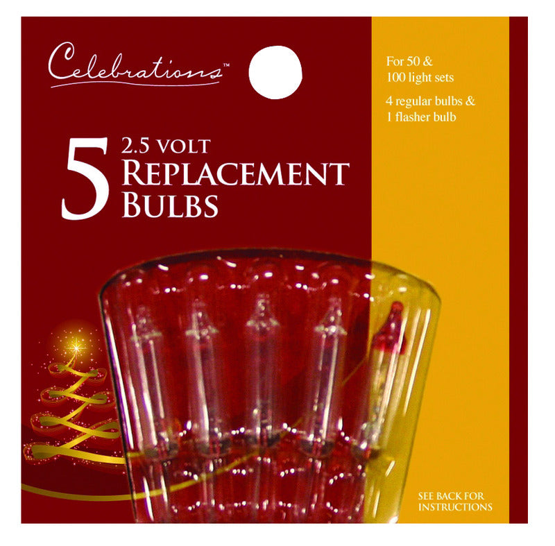 Celebrations Replacement 50 & 100 Light Bulbs - 5 pc.