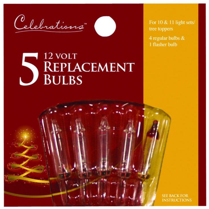 Celebrations Replacement 10 & 11 Light Bulbs (12V) - 5 pc.