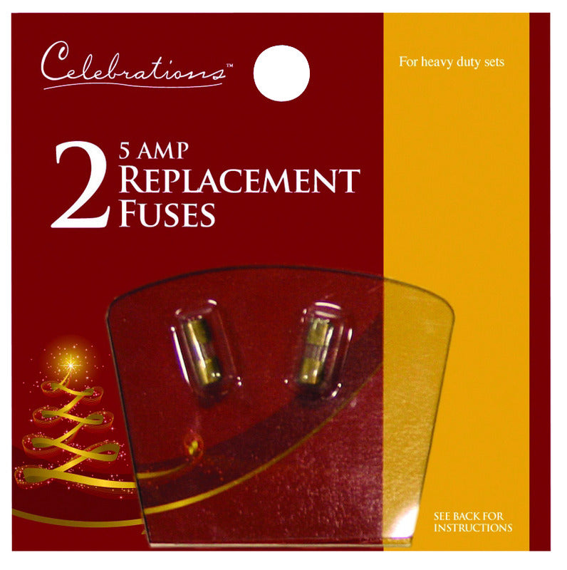 Celebrations Replacement 5A Christmas Light Fuses - 2 pc.