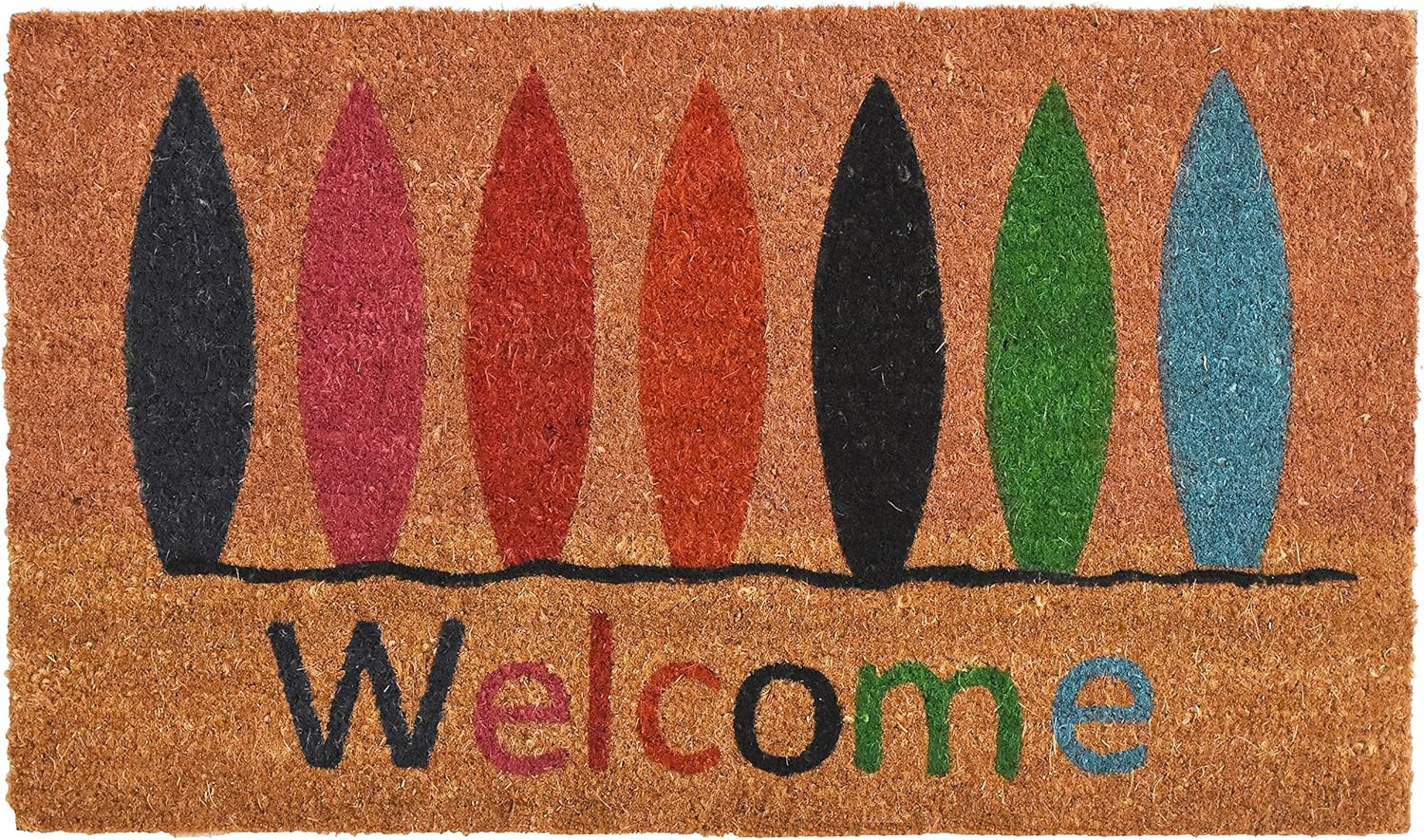 Surfboards "Welcome" Coir Mat - 17" x 29"