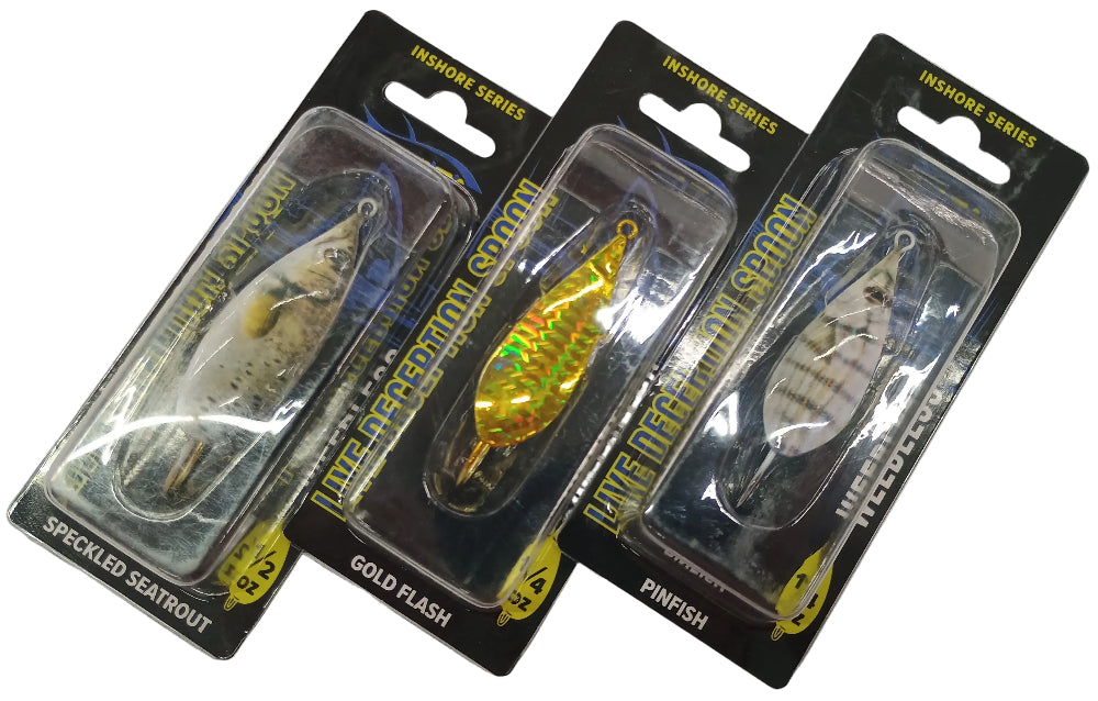 Ahi Weedless Live Deception Spoon Lures - 0.25 oz. to 0.75 oz