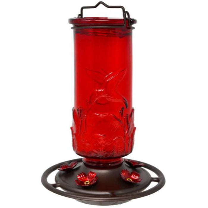 Backyard Essentials Ruby Glass Hummingbird Feeders