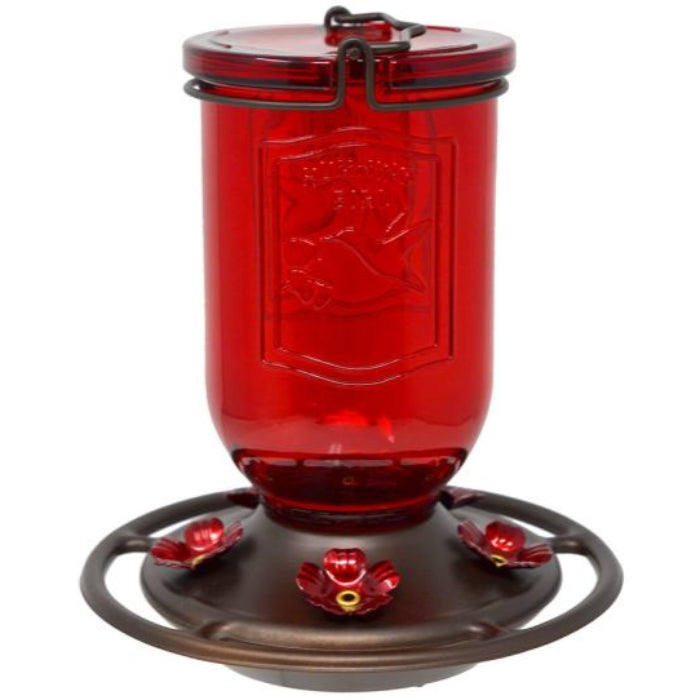 Backyard Essentials Ruby Glass Hummingbird Feeders