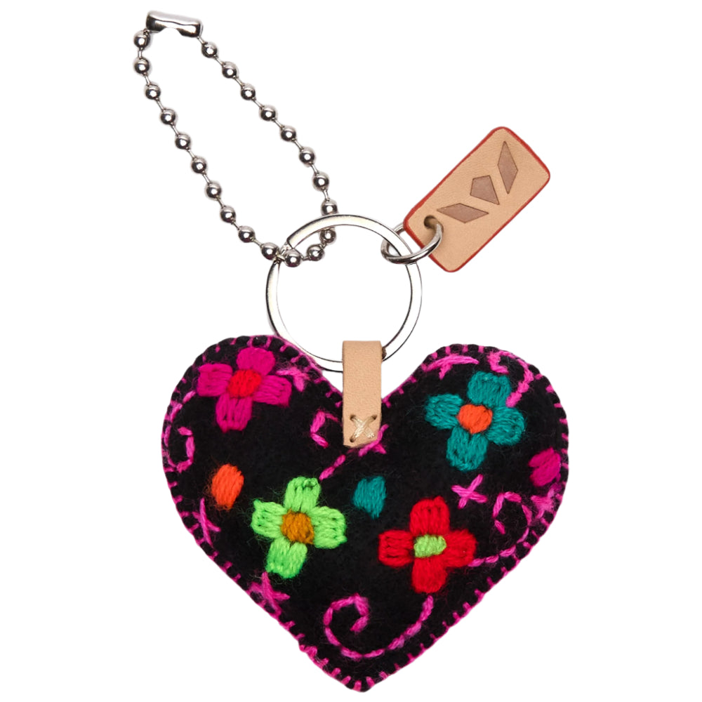 Consuela Corazon Embroidered Bag Charms