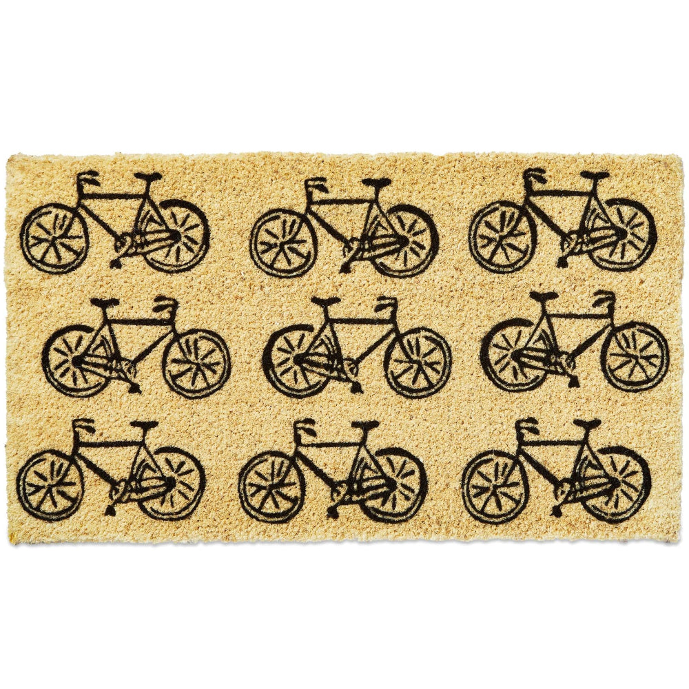 Bicycle Pattern Coir Mat - 17" x 30"