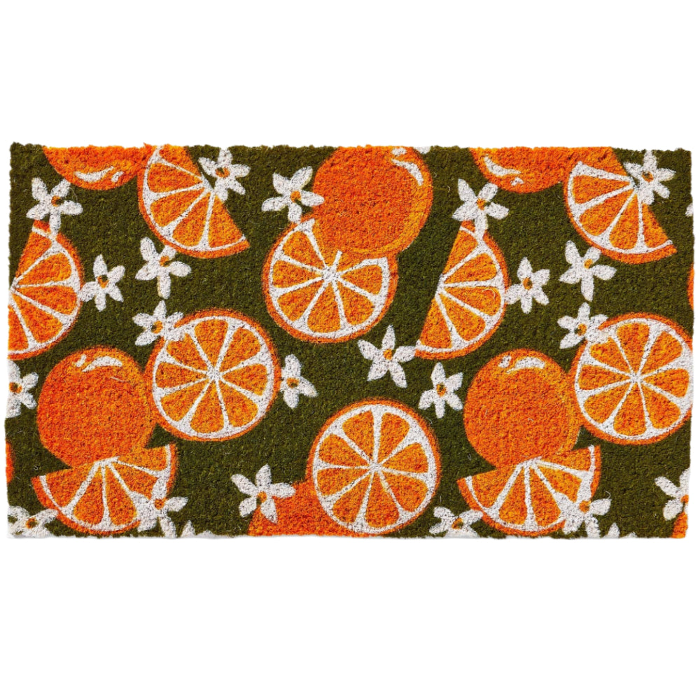 Oranges & Daisies Coir Mat - 17" x 30"