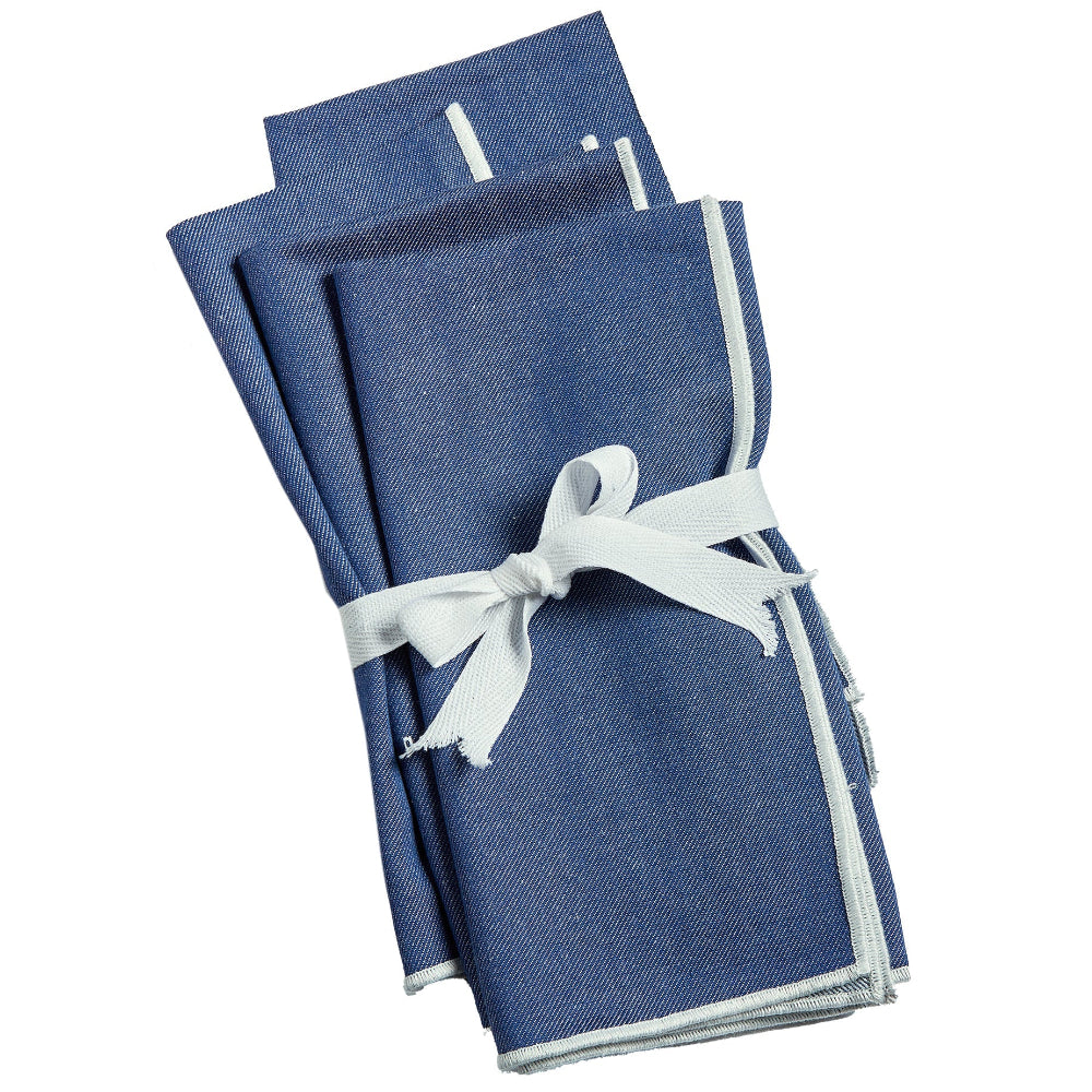 TAG Denim Blue Cotton Twill Color Pop Napkins - 4 pc.