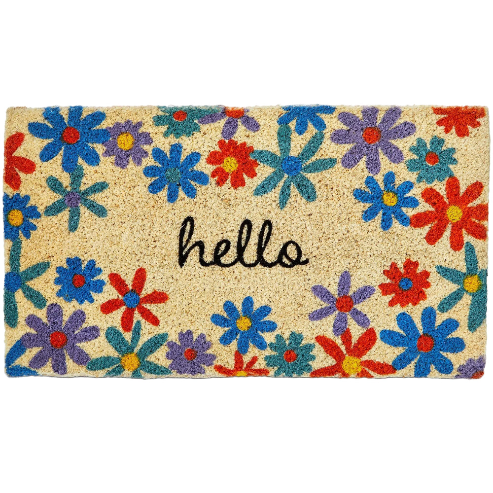 TAG "Hello" Daisies Coir Mat - 17" x 30"