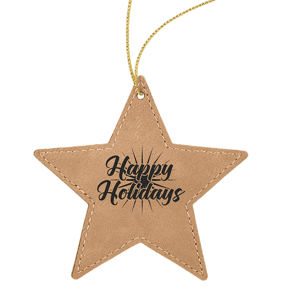 JDS Engravable Leatherette Christmas Ornaments (Blank) - 3"