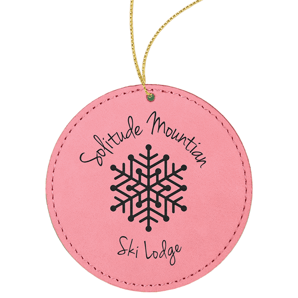 JDS Engravable Leatherette Christmas Ornaments (Blank) - 3"