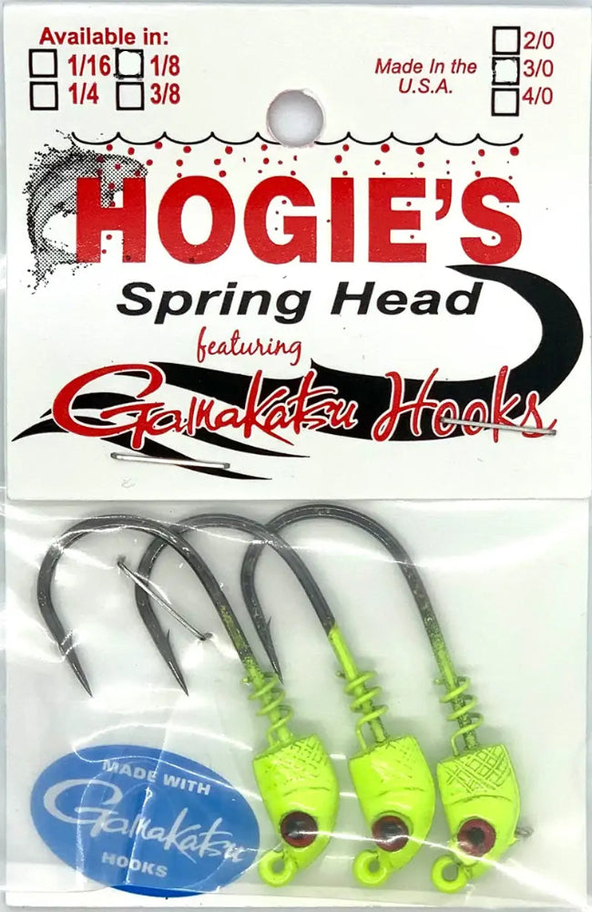 Hogie's Spring Head Gamakatsu Black Nickel Jigheads (4/0) - 3 pc.