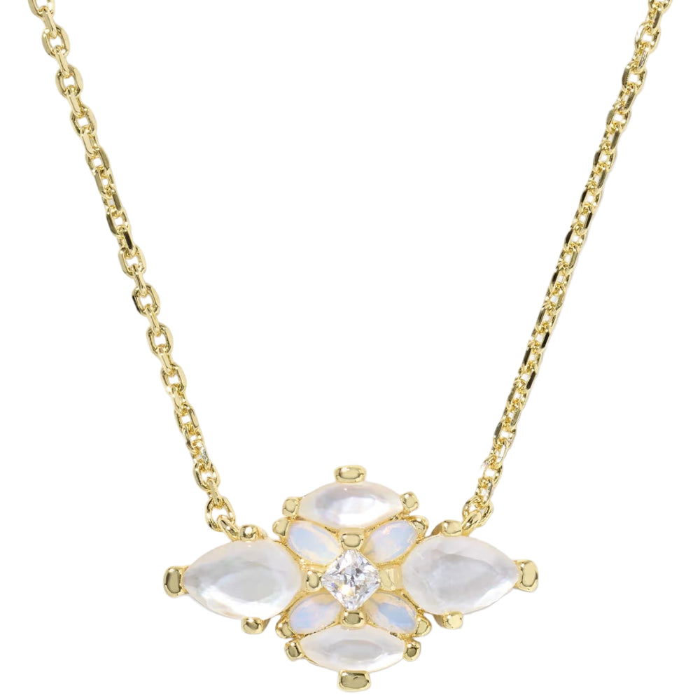 Kendra Scott Abbie Gold Crystal Short Pendant Necklace