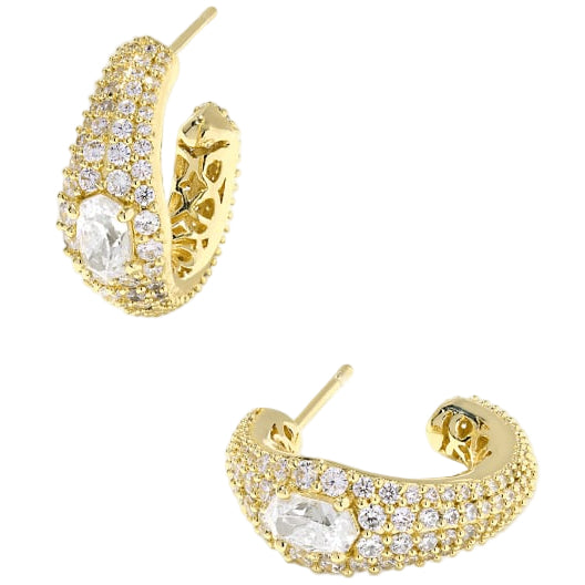 Kendra Scott Bella Gold Hoop & Crystal Earrings