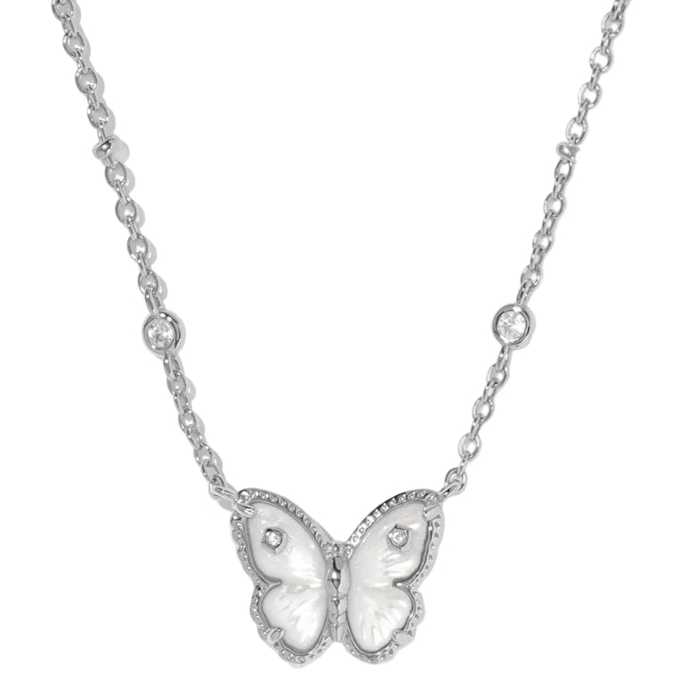 Kendra Scott Cailey Silver Butterfly Pendant Necklace