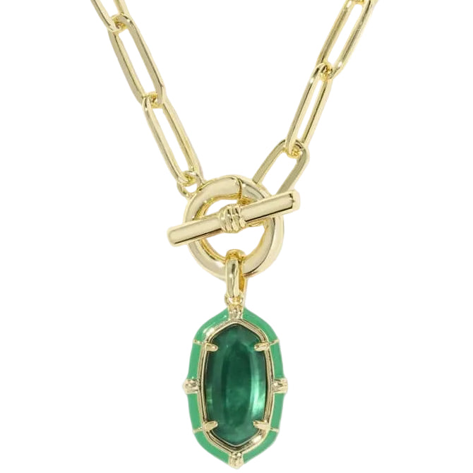 Kendra Scott Elisa Gold Enameled Chainlink Necklace