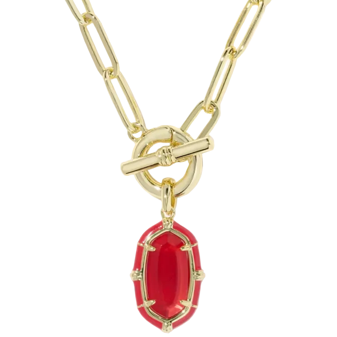Kendra Scott Elisa Gold Enameled Chainlink Necklace