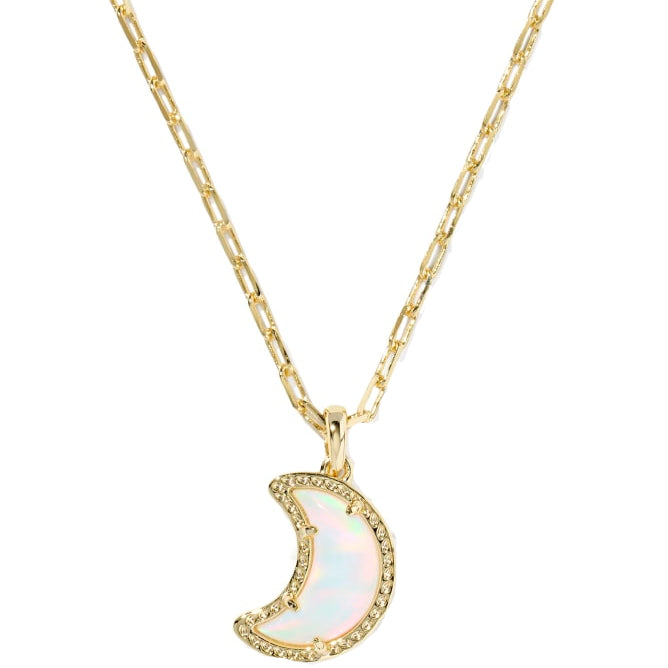 Kendra Scott Gold Opalescent Moon Pendant Necklace