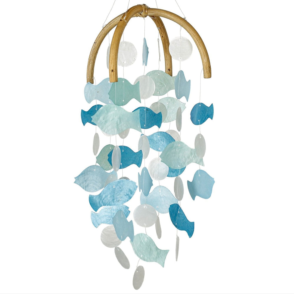 Woodstock Fish Capiz Windchime - 20"