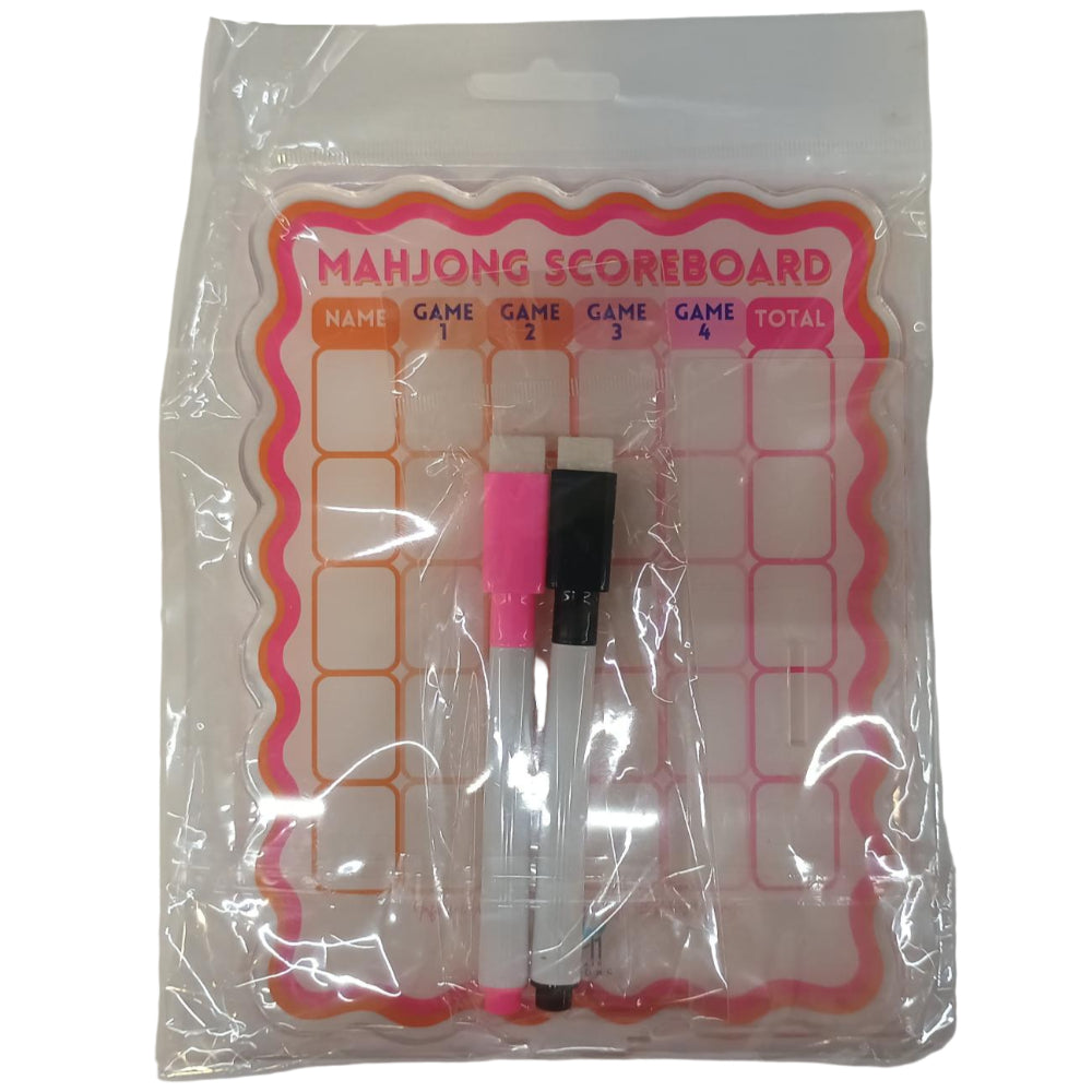 My Fair Mahjong Dry-Erase Scoreboard & Markers