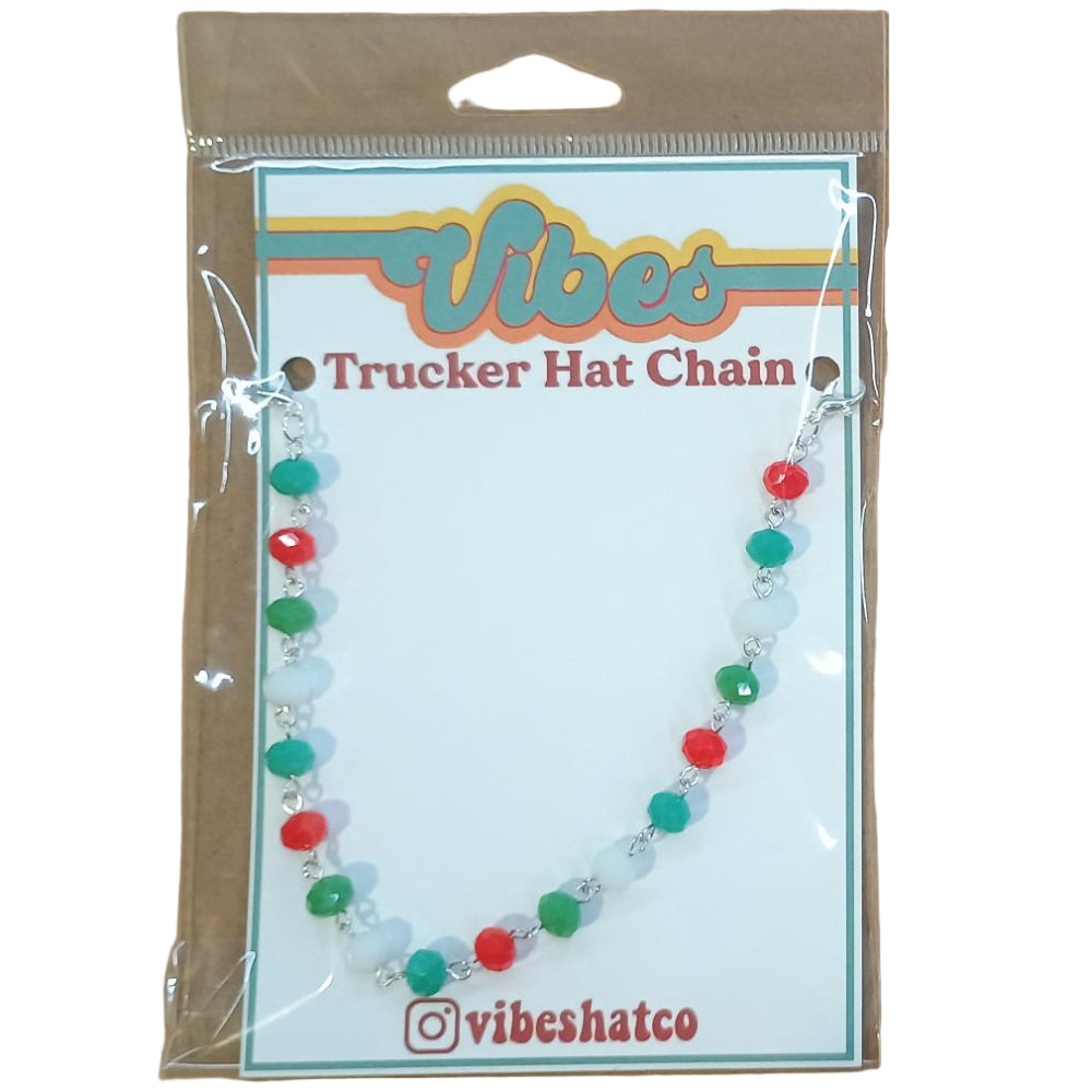 Vibes Hat Co. Beaded Trucker Hat Charm Chains