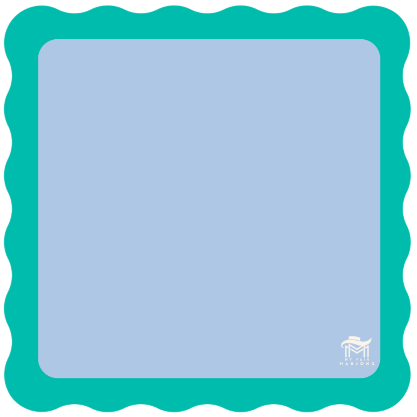 My Fair Mahjong Scalloped Padded Game Mat - 31" x 31"
