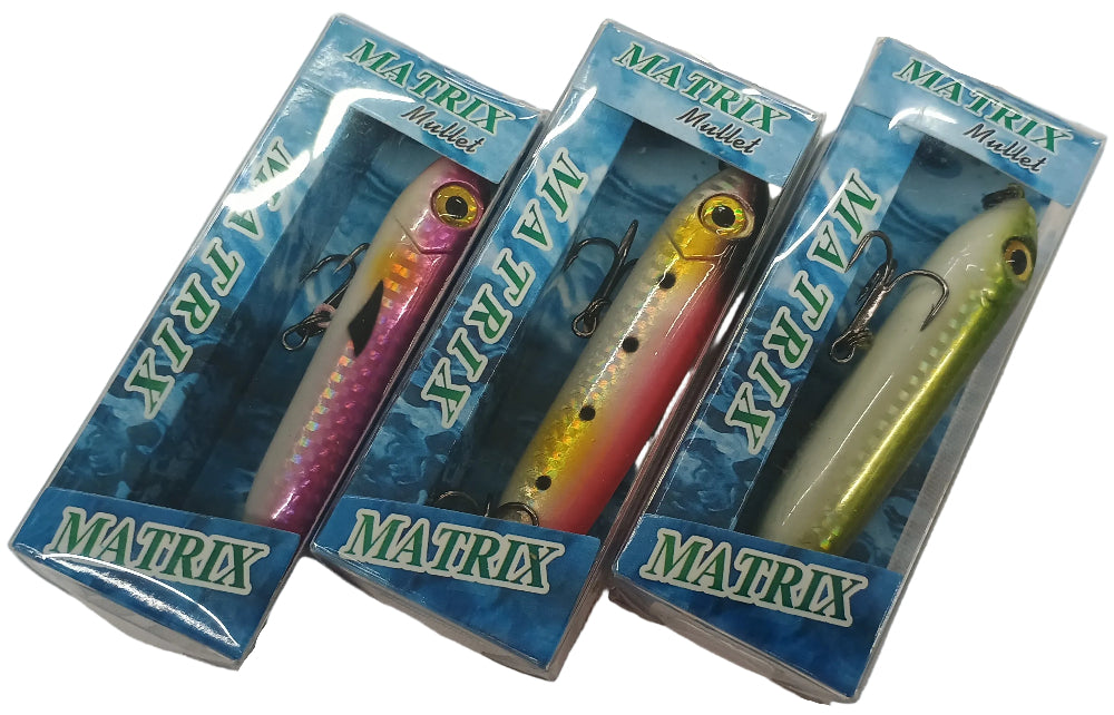 Dockside Matrix Topwater Rattling Mullet 1/2 oz. Hard Lures - 3.75"