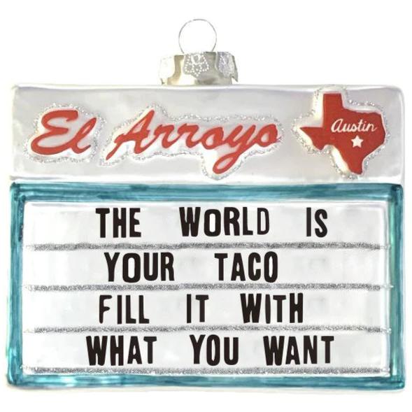 El Arroyo Restaurant Roadside Sign Ornaments