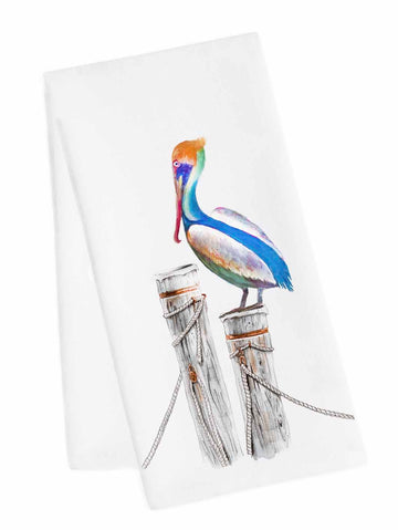 Pelican On Post Tea Towel