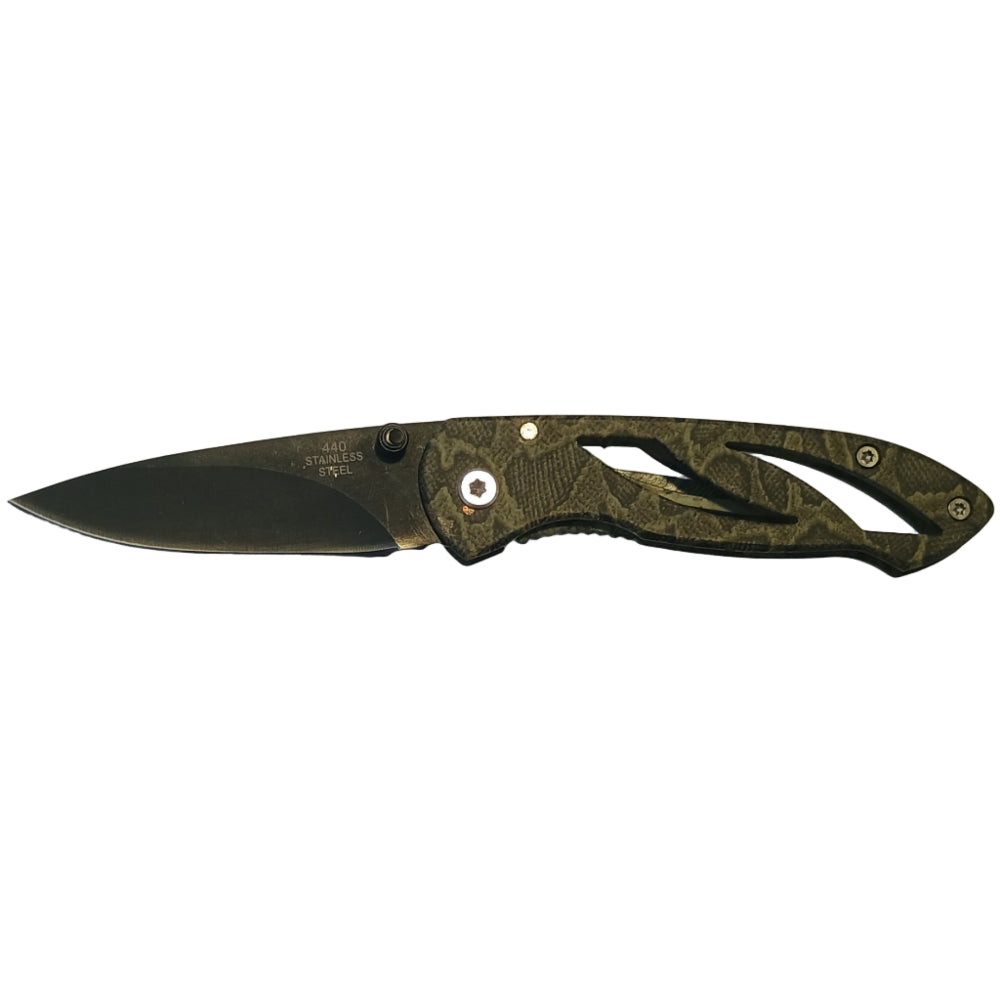 Service Tool Stainless Steel Camo Pocket Knives