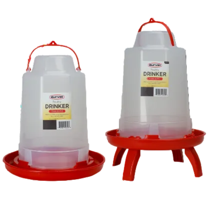 Durvet Plastic Poultry Drinker Stations - 5L & 8L